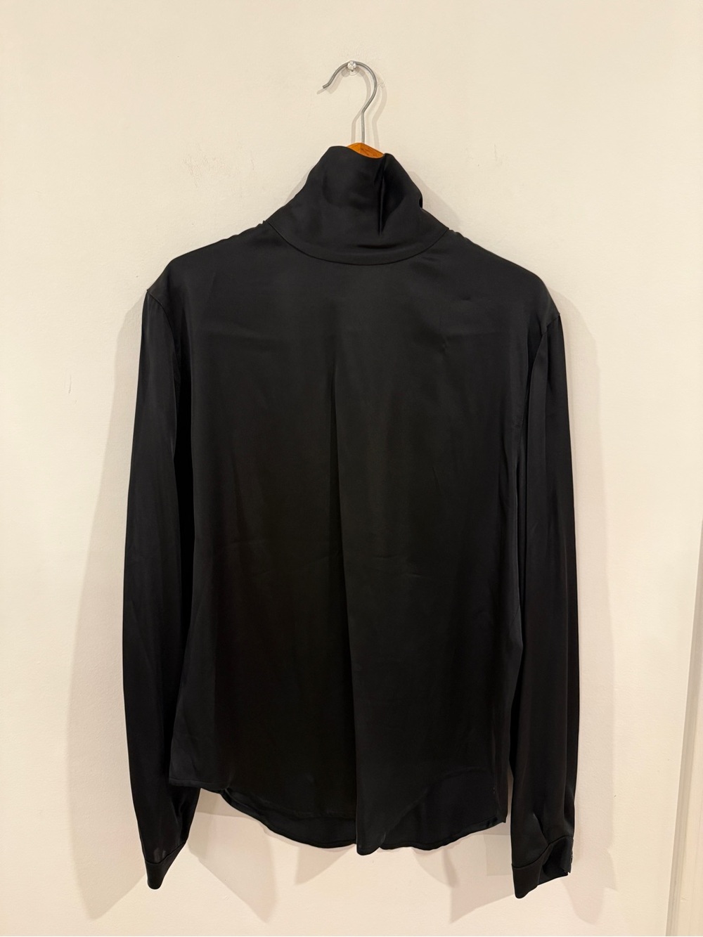 Vintage Donnaerre Black Turtleneck Long-Sleeve Blouse